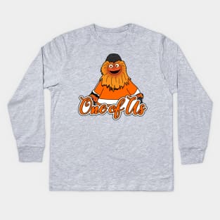 The Unauthorized Orange Hockey Mascot Fan Shirt Kids Long Sleeve T-Shirt